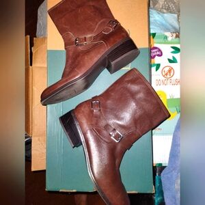 Ralph Lauren miso brown leather boots
